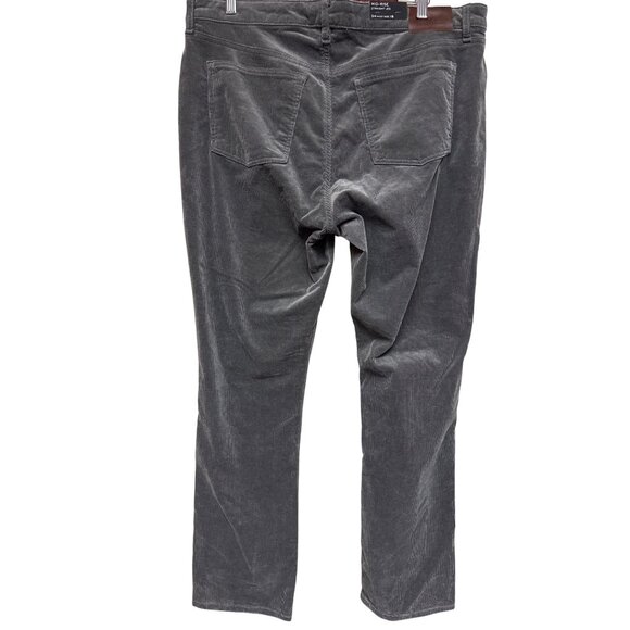 Lauren Ralph Lauren Stretch Mid-Rise Straight Leg Pants Grey Corduroy Size18 NWT - Picture 5 of 12